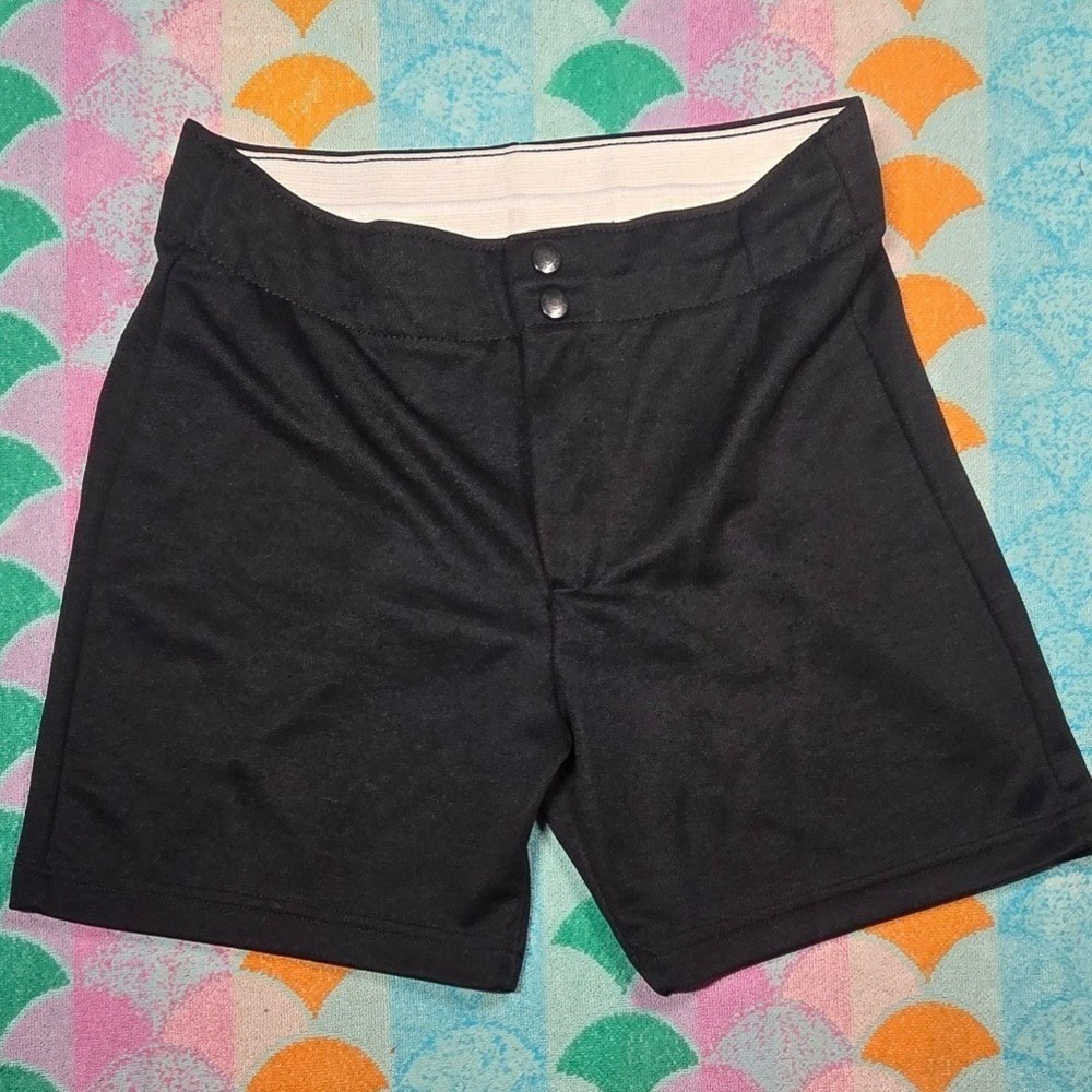 Wilson Womens Softball Shorts Black Double Snap Athletic Performance Sport S